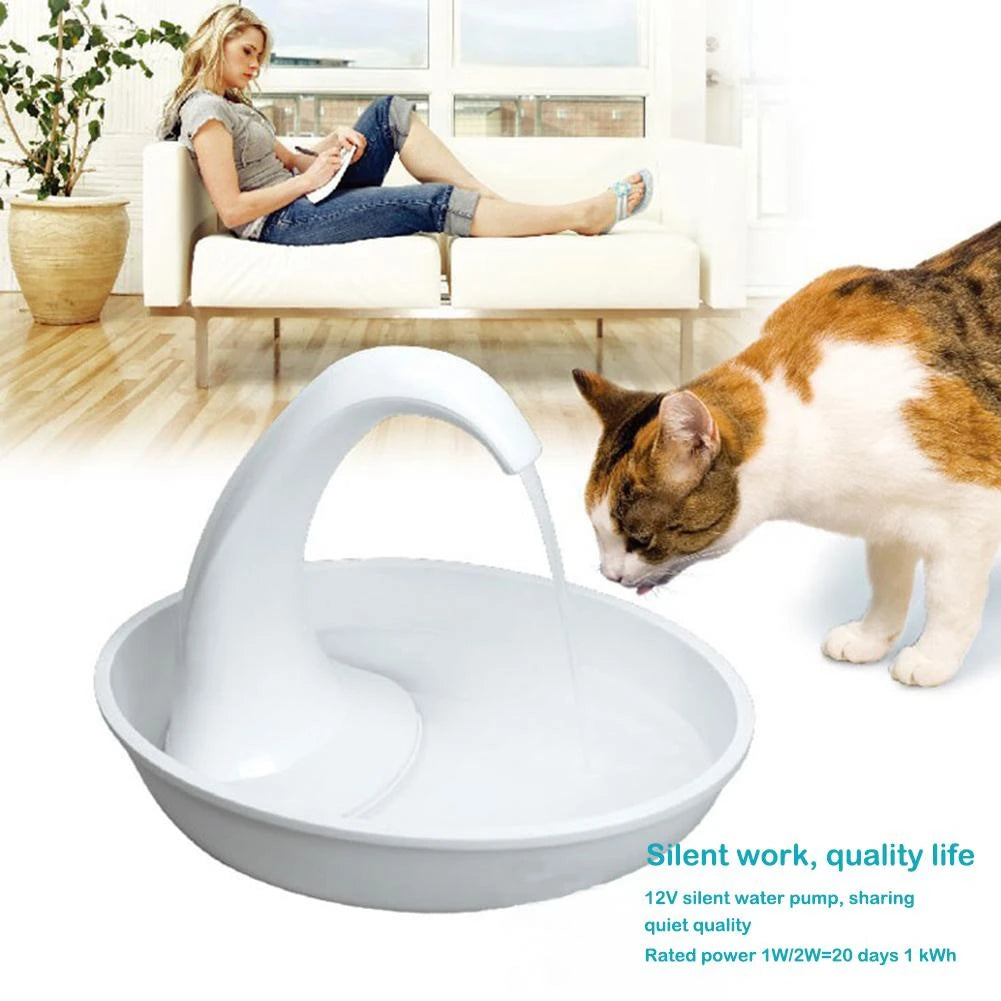 Elegant Swan-Shaped Automatic Pet Water Fountain – Flowing Fresh Water for Cats & Dogs