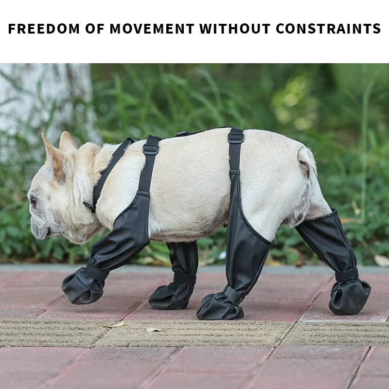 Waterproof Adjustable Dog Shoes | Non-Slip Boots for Outdoor Protection – Perfect for French Bulldog, Corgi, Poodle