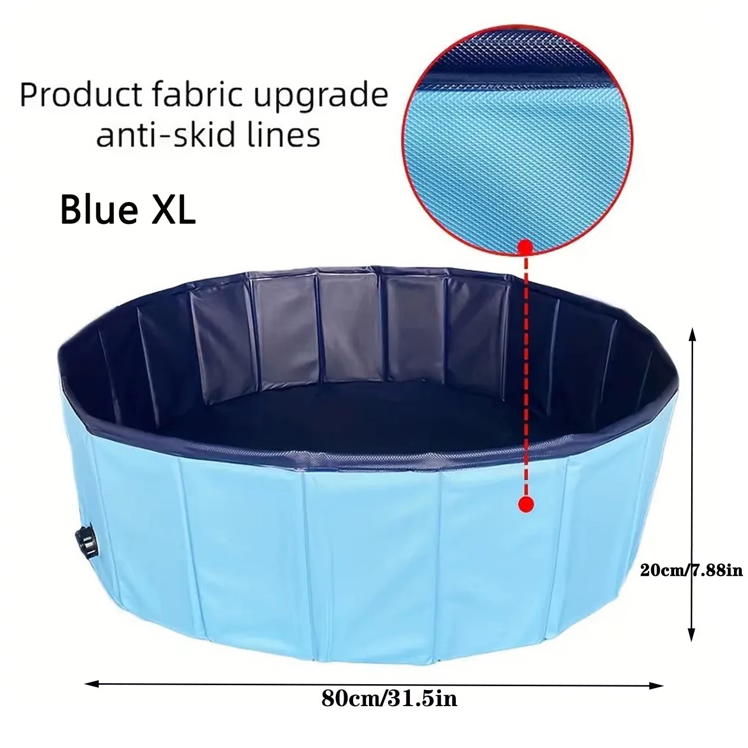 1PC Foldable Pet Bathtub | Durable PVC Dog Swimming Pool | Portable & Non-Slip for Large & Medium Dogs