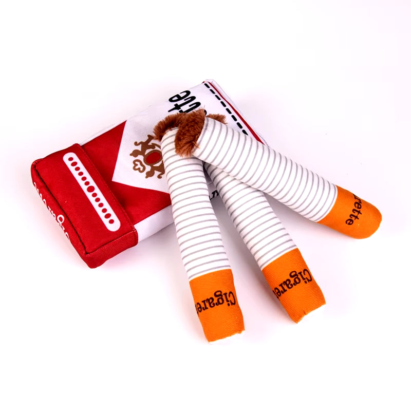 Squeaky Chew Toy for Dogs - Creative Cigarette Design for Fun Playtime!