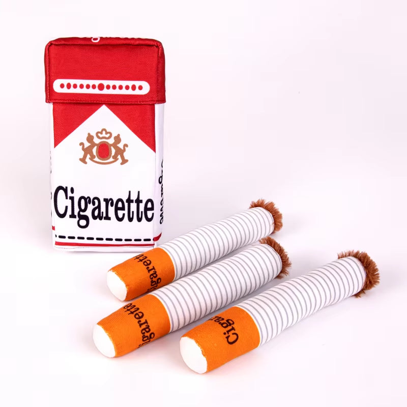 Squeaky Chew Toy for Dogs - Creative Cigarette Design for Fun Playtime!