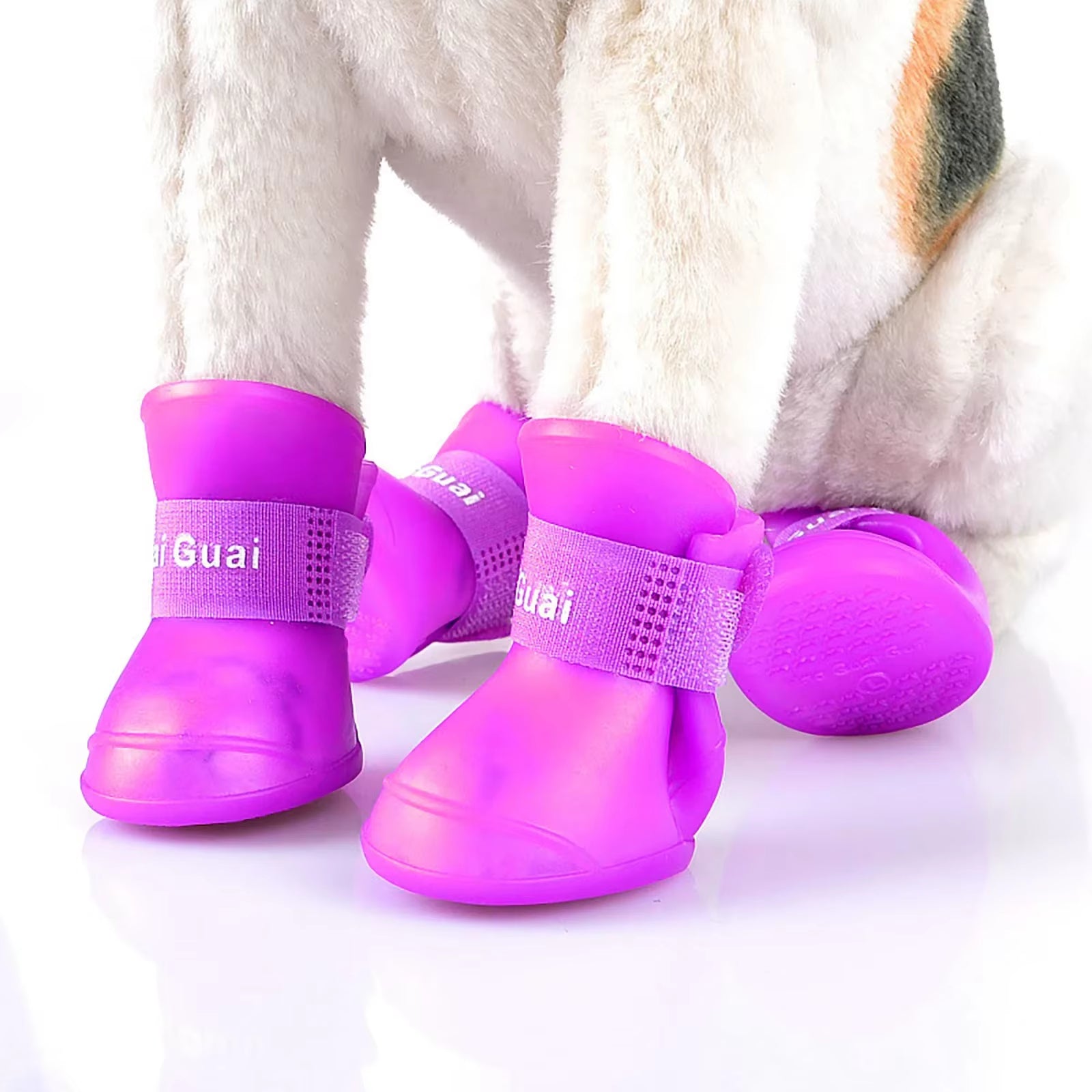 4Pcs/Set Pet Dog Rain Shoes | Anti-Slip Waterproof Rubber Boots for Cats & Dogs