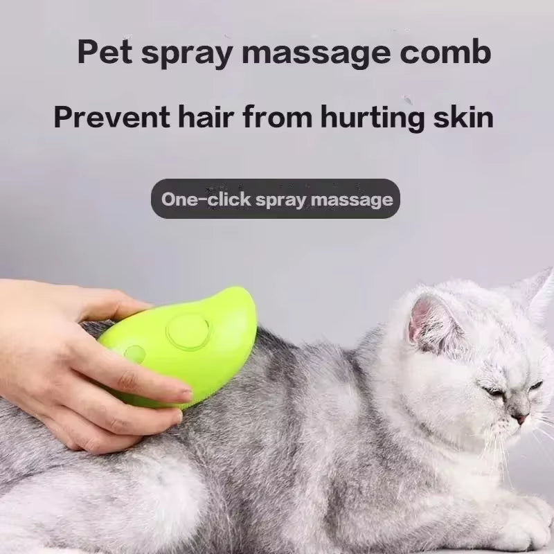 Pet Steam Brush  Pet Hair Removal Brush and Grooming Toy For Pet