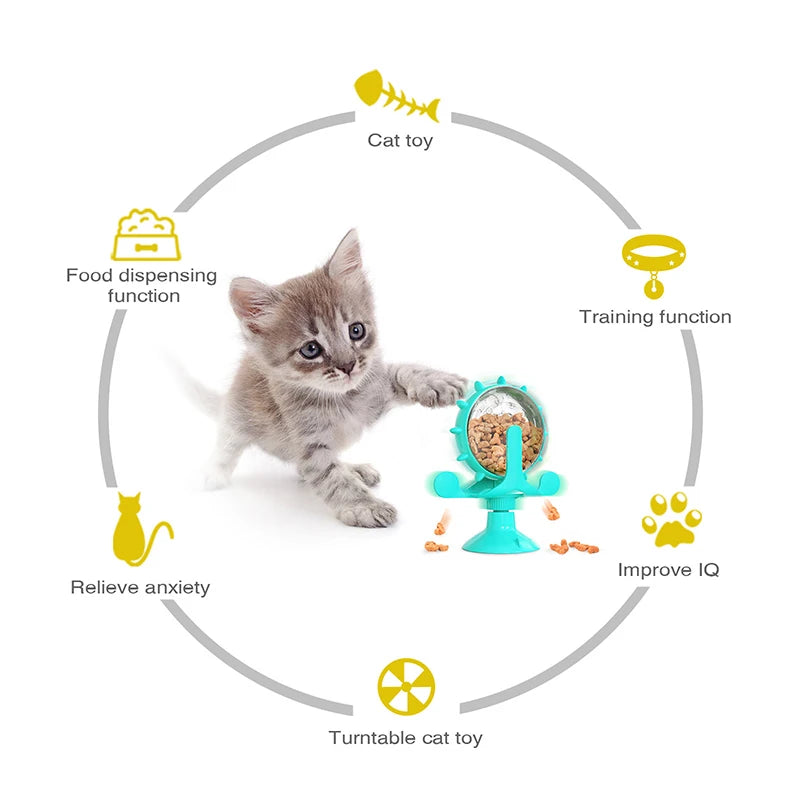 Interactive Pet Feeding Wheel - Fun Slow Feeder Toy for Dogs and Cats