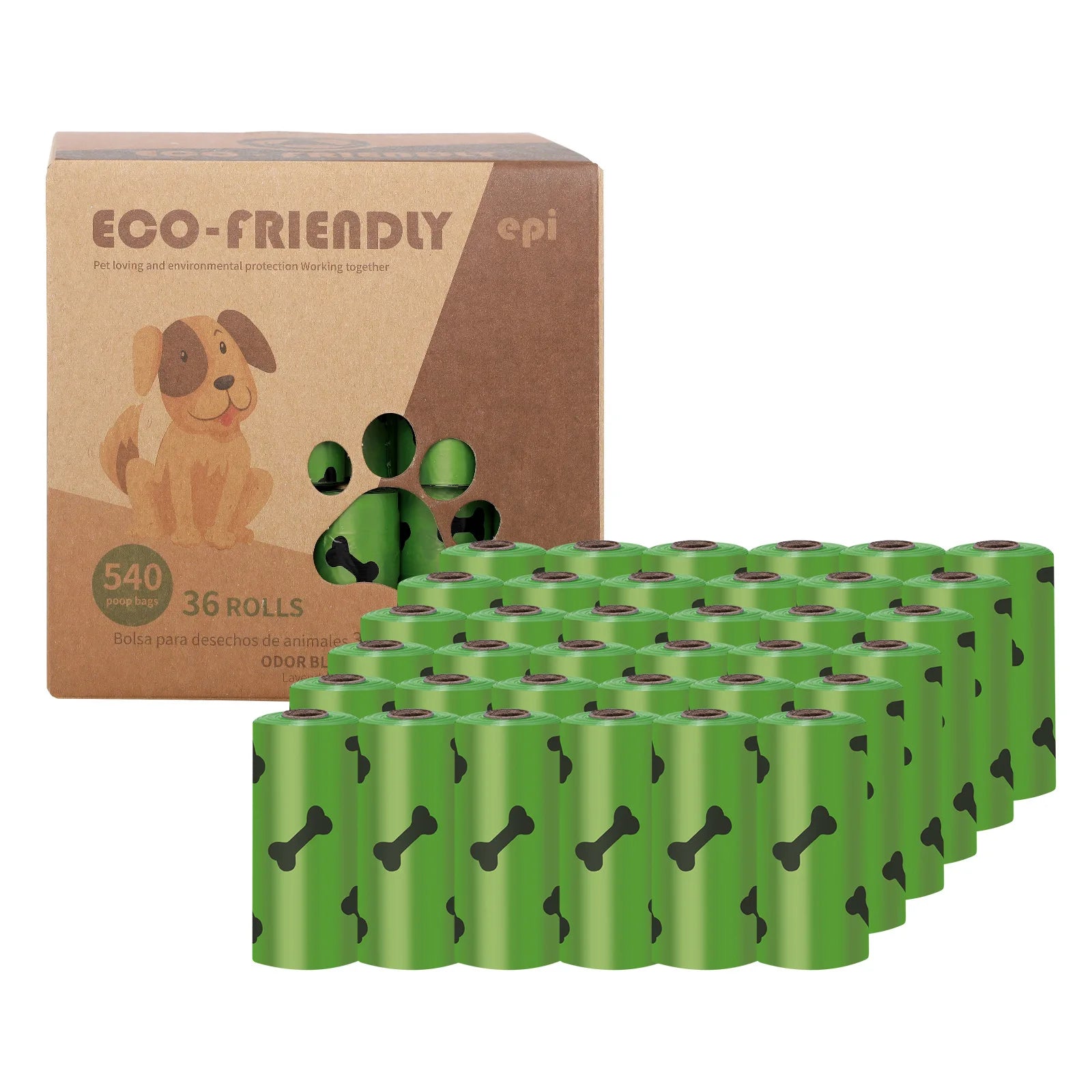 EPI Biodegradable Dog Poop Bags – Eco-Friendly Pet Waste Bags with Dispenser | Leak-Proof & Durable Dog Cleaning Supplies