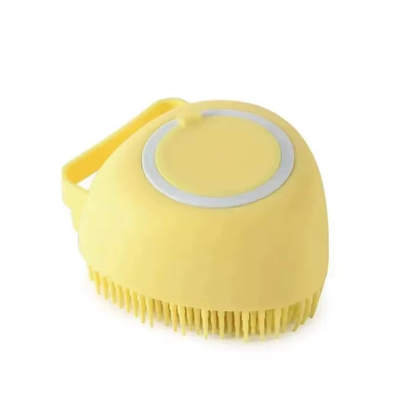 Pet Bath Soap Dispenser Massage Brush, Silicone Massager Shampoo Dispensing Brush Easy To Use