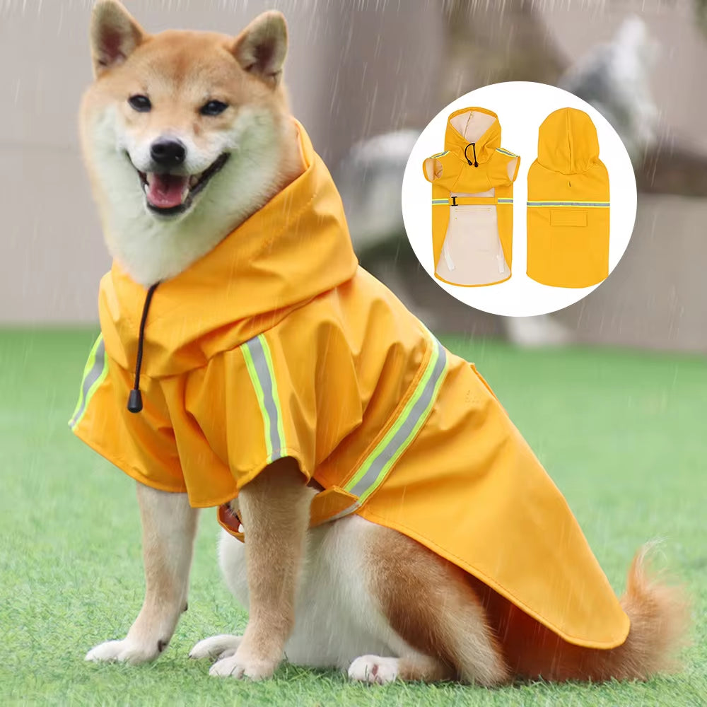 Pet Poncho Dog Raincoat | Waterproof Reflective Jacket for Small to Large Dogs (S-5XL) – Breathable & Fashionable