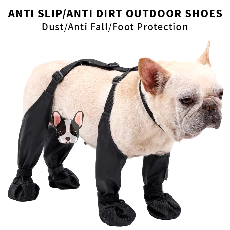 Waterproof Adjustable Dog Shoes | Non-Slip Boots for Outdoor Protection – Perfect for French Bulldog, Corgi, Poodle