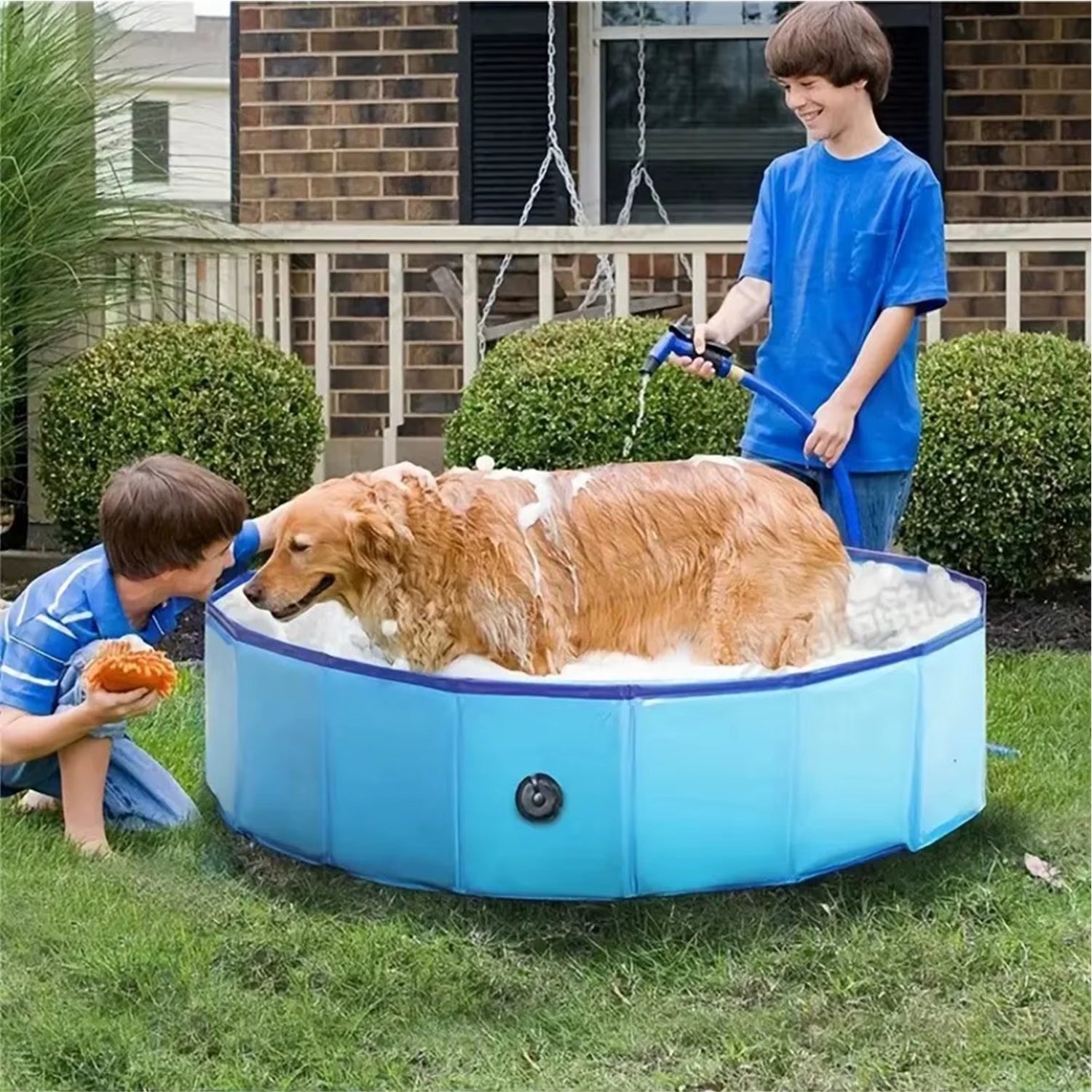 1PC Foldable Pet Bathtub | Durable PVC Dog Swimming Pool | Portable & Non-Slip for Large & Medium Dogs