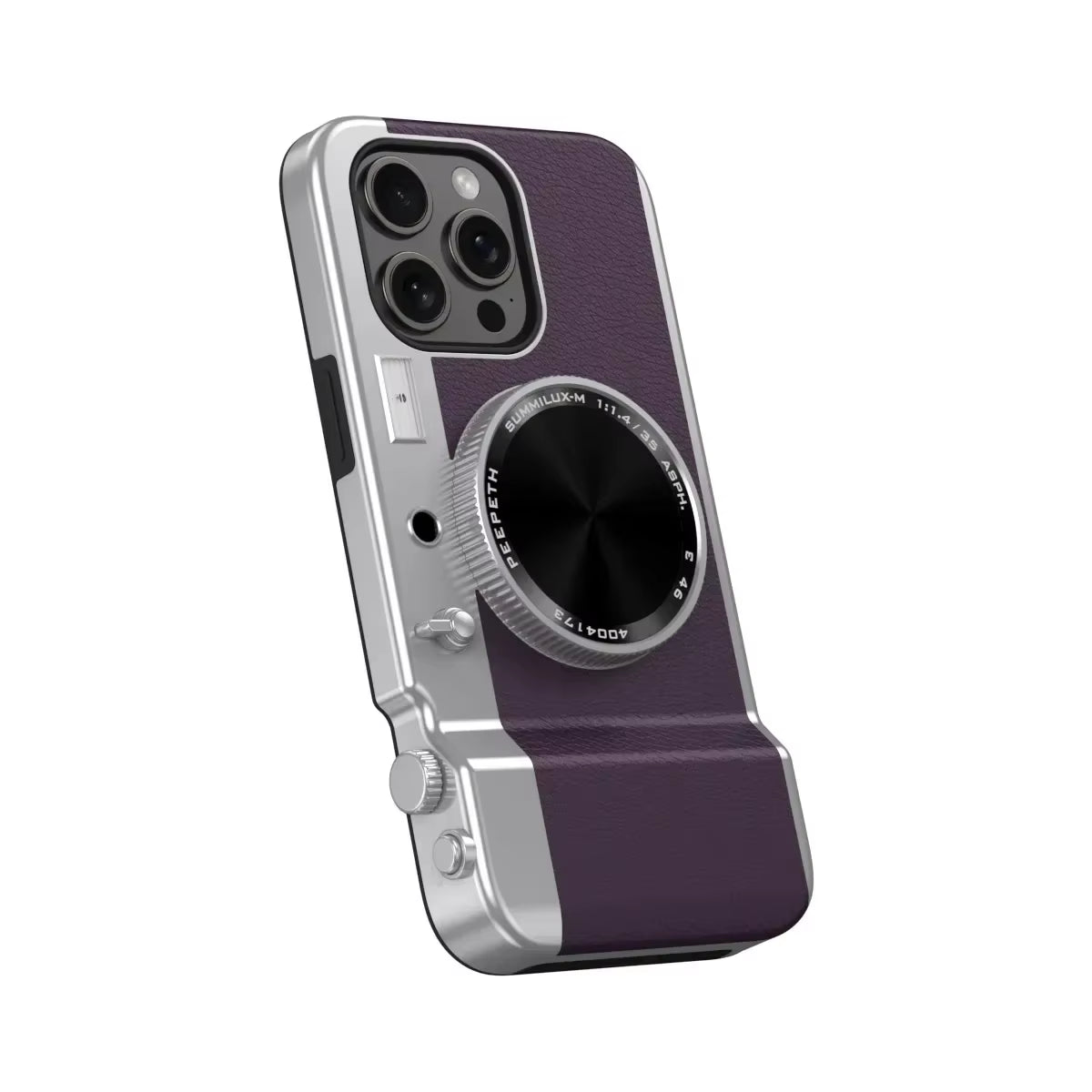 Retro Bluetooth Camera Phone Case for 15 14 13 12 Pro Max | Magnetic Cosmetic Mirror Hard Cover