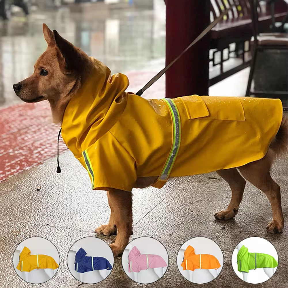 Pet Poncho Dog Raincoat | Waterproof Reflective Jacket for Small to Large Dogs (S-5XL) – Breathable & Fashionable