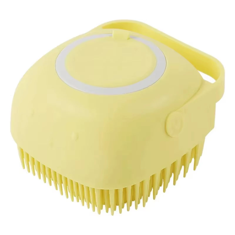 Pet Bath Soap Dispenser Massage Brush, Silicone Massager Shampoo Dispensing Brush Easy To Use